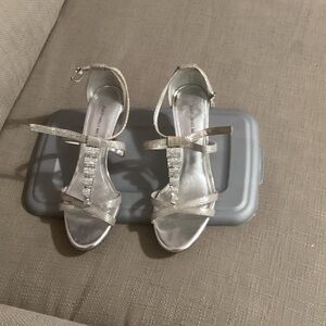 ANTONIO MELANI Silver Strappy Heels